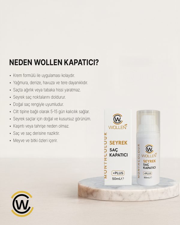 wollen kozmetİk saç kapatıcı dolgunlaştırıcı sıvı krem 50 ml